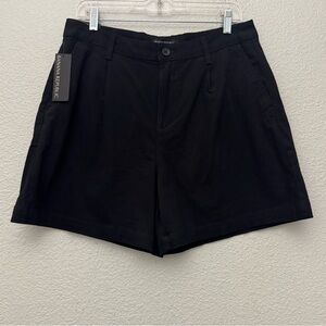 Banana Republic Pleat Front Shorts Black Size 10 NWT